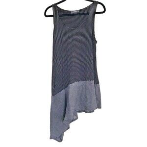 Alembika sleeveless asymmetric tunic Dress Size 3 Mixed Pattern black/white EUC